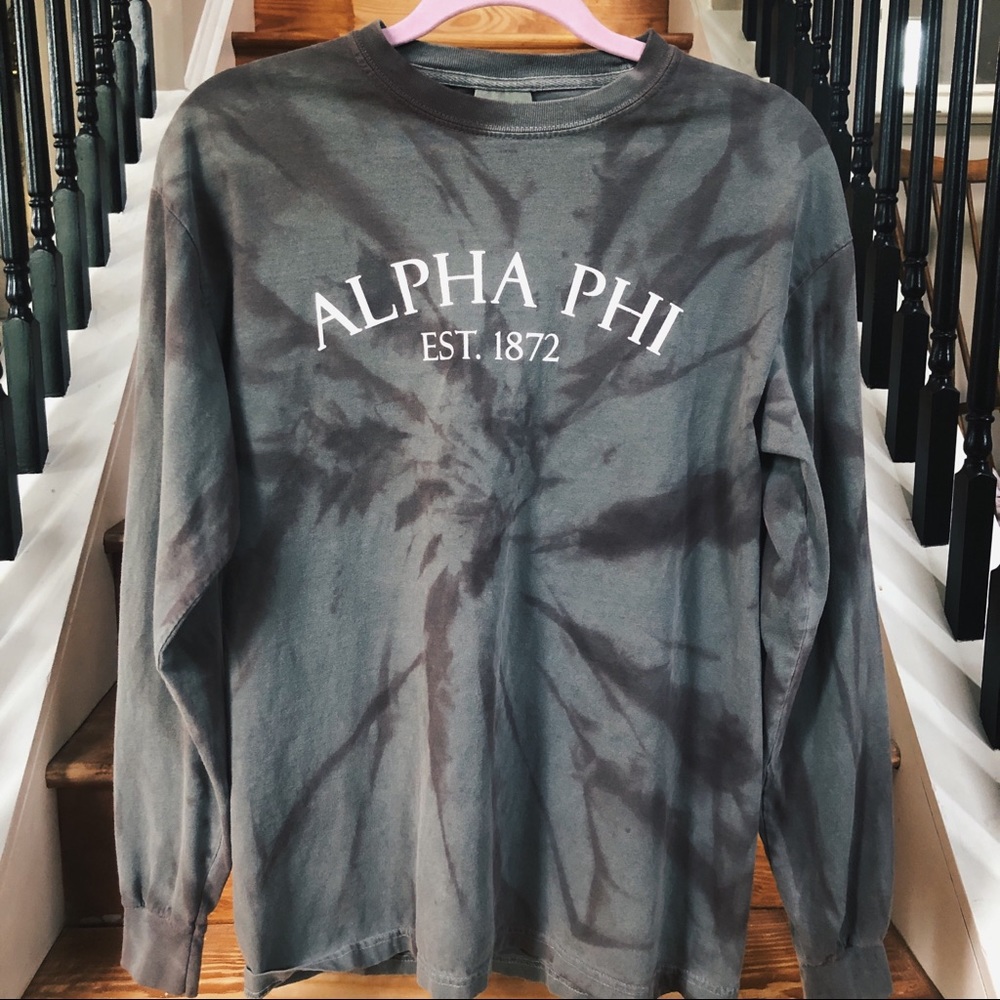 Alpha Phi Long Sleeve Comfort Colors T-shirt